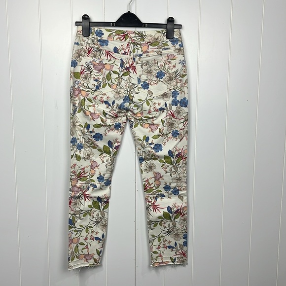 J. Jill Womens Jeans 0P Pink Blue Green Authentic Fit Slim Ankle Floral Stretch - Picture 8 of 15